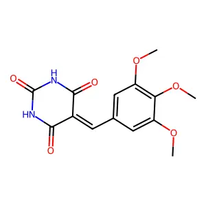 5-(3,4,5-Trimethoxybenzylidene)barbituric acid structure