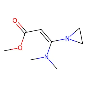 methyl 3-(aziridin-1-yl)-3-(dimethylamino)prop-2-enoate structure