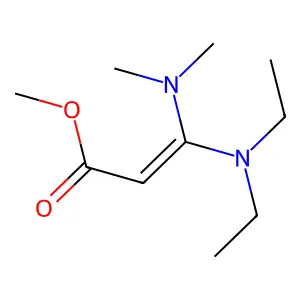 Methyl 3-(diethylamino)-3-(dimethylamino)prop-2-enoate structure