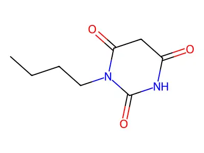 1-butyl-barbituric structure