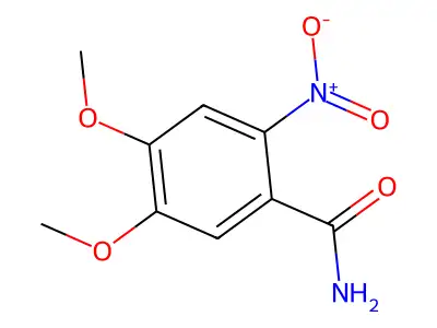 3,4-Dimethoxy-6-nitrobenzamide structure