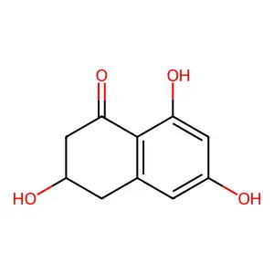 3,4-Dihydro-3,6,8-trihydoroxy-1(2H)-napthalenone structure