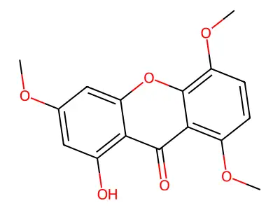 1-Hydroxy-3,5,8-trimethoxyxanthone structure