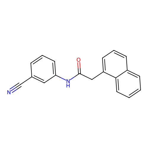 N-(3-氰基苯基)-2-(1-萘基)乙酰胺 structure