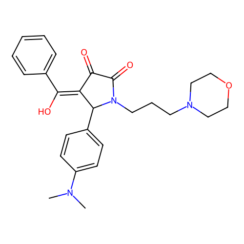 4-benzoyl-5-[4-(dimethylamino)phenyl]-3-hydroxy-1-[3-(morpholin-4-yl)propyl]-2,5-dihydro-1H-pyrrol-2-one structure