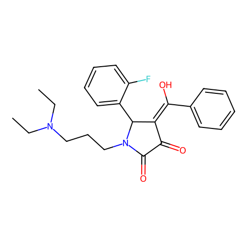 4-benzoyl-1-(3-(diethylamino)propyl)-5-(2-fluorophenyl)-3-hydroxy-1H-pyrrol-2(5H)-one structure