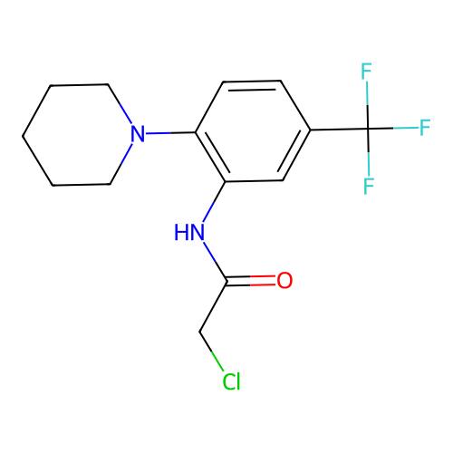 2-chloro-N-[2-(piperidin-1-yl)-5-(trifluoromethyl)phenyl]acetamide structure