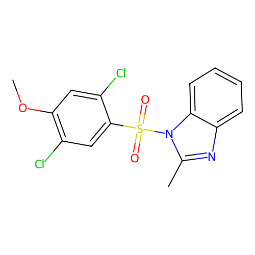 1-(2,5-Dichloro-4-methoxyphenyl)sulfonyl-2-methylbenzimidazole structure