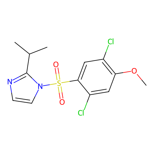 1-((2,5-dichloro-4-methoxyphenyl)sulfonyl)-2-isopropyl-1H-imidazole structure