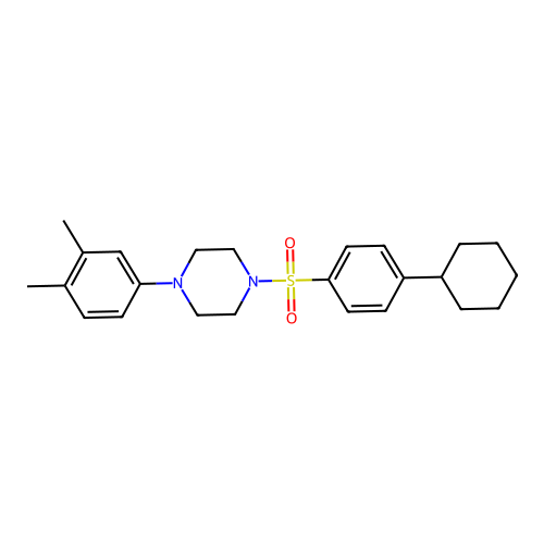 1-(4-Cyclohexylbenzenesulfonyl)-4-(3,4-dimethylphenyl)piperazine structure