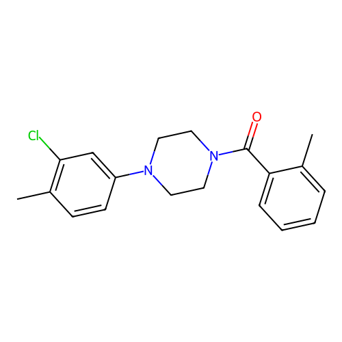 4-(3-Chloro-4-methylphenyl)piperazinyl 2-methylphenyl ketone structure