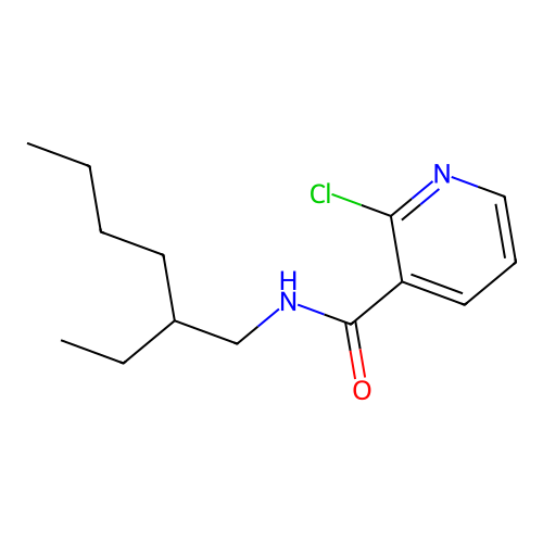 2-chloro-N-(2-ethylhexyl)pyridine-3-carboxamide structure