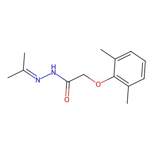 2-(2,6-dimethylphenoxy)-N-(propan-2-ylideneamino)acetamide structure