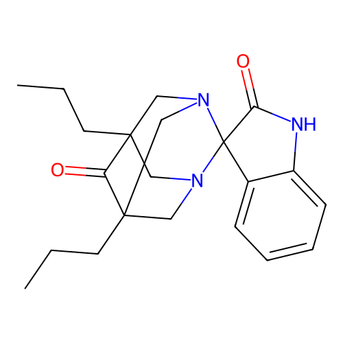 (1r,5R,7S)-5,7-dipropyl-1,3-diazaspiro[adamantane-2,3'-indoline]-2',6-dione structure