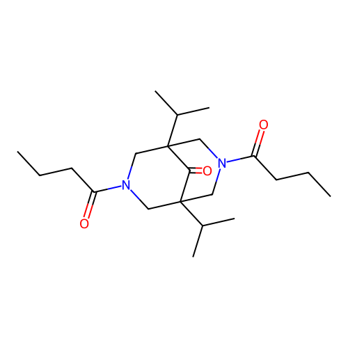 3,7-Dibutyryl-1,5-diisopropyl-3,7-diazabicyclo[3.3.1]nonan-9-one structure