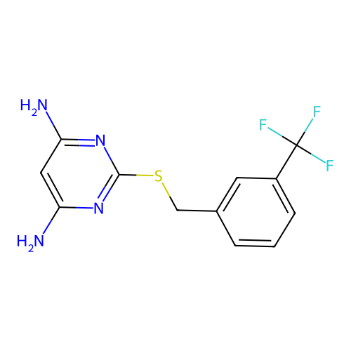 2-{[3-(Trifluoromethyl)phenyl]methylthio}pyrimidine-4,6-diamine structure