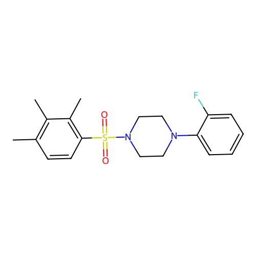 1-(2-Fluorophenyl)-4-[(2,3,4-trimethylphenyl)sulfonyl]piperazine structure