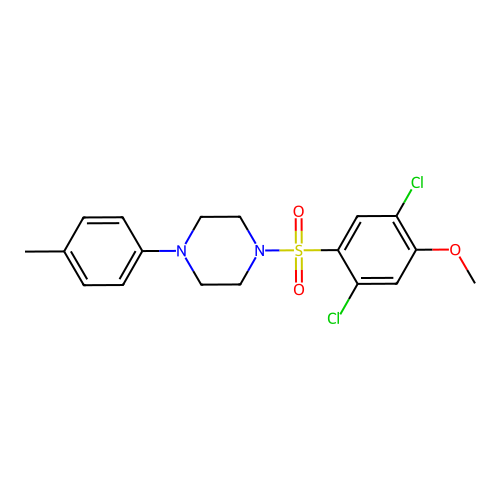 1-(2,5-Dichloro-4-methoxybenzenesulfonyl)-4-(4-methylphenyl)piperazine structure