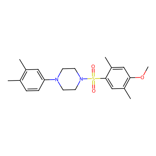 1-(3,4-Dimethylphenyl)-4-(4-methoxy-2,5-dimethylbenzenesulfonyl)piperazine structure