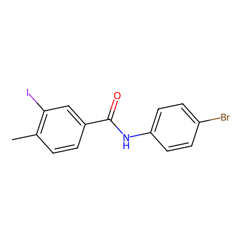 N-(4-bromophenyl)-3-iodo-4-methylbenzamide structure