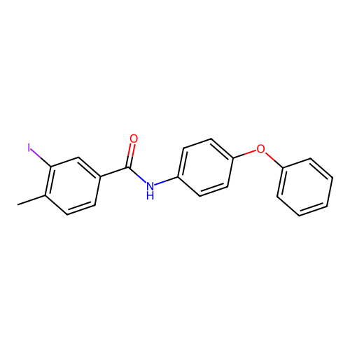 3-iodo-4-methyl-N-(4-phenoxyphenyl)benzamide structure