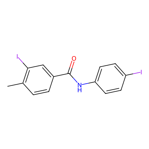3-iodo-N-(4-iodophenyl)-4-methylbenzamide structure