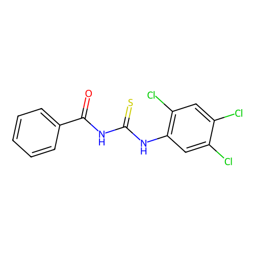 N-[(2,4,5-trichlorophenyl)carbamothioyl]benzamide structure