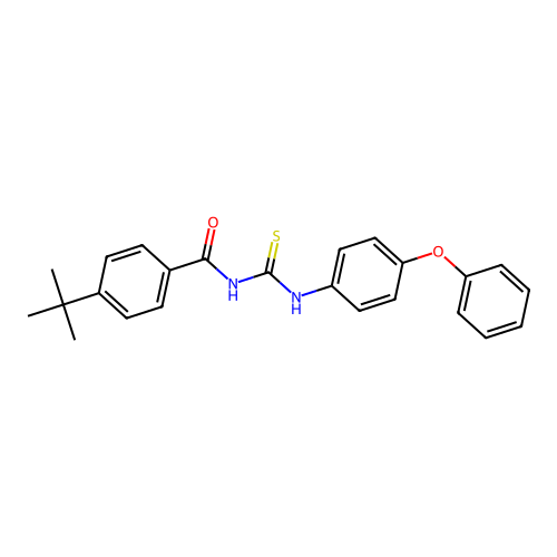 4-tert-butyl-N-[(4-phenoxyphenyl)carbamothioyl]benzamide structure