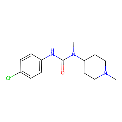 3-(4-Chlorophenyl)-1-methyl-1-(1-methylpiperidin-4-yl)urea structure