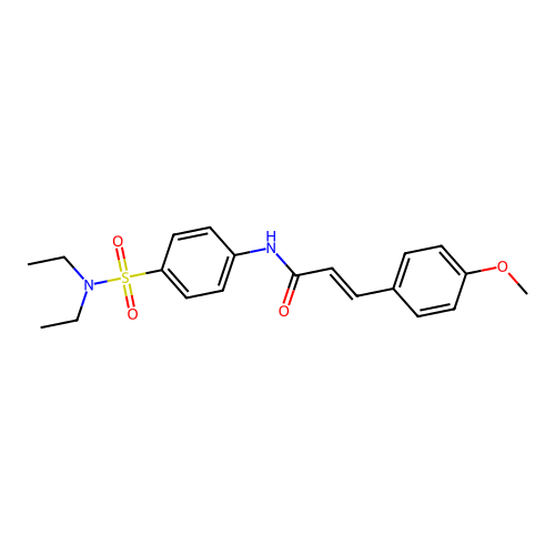 N-{4-[(diethylamino)sulfonyl]phenyl}-3-(4-methoxyphenyl)acrylamide structure