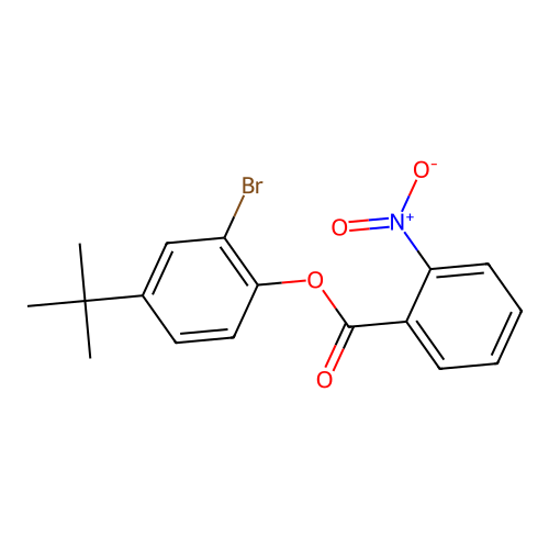 2-Bromo-4-tert-butylphenyl 2-nitrobenzoate structure