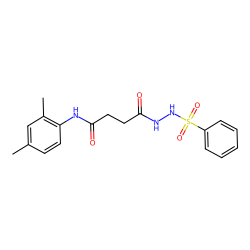 N-(2,4-dimethylphenyl)-4-oxo-4-[2-(phenylsulfonyl)hydrazino]butanamide structure