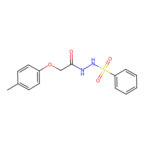 2-(4-methylphenoxy)-N'-(phenylsulfonyl)acetohydrazide structure