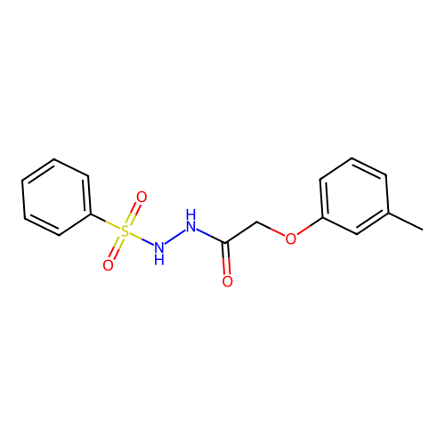 2-(3-methylphenoxy)-N'-(phenylsulfonyl)acetohydrazide structure