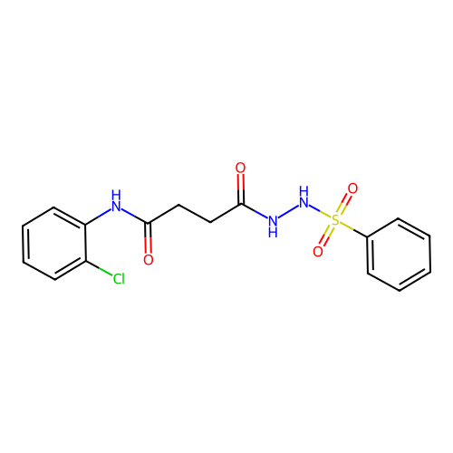 N-(2-chlorophenyl)-4-oxo-4-[2-(phenylsulfonyl)hydrazino]butanamide structure