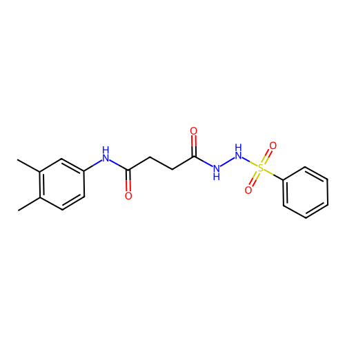 N-(3,4-dimethylphenyl)-4-oxo-4-[2-(phenylsulfonyl)hydrazino]butanamide structure