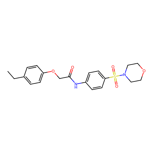 2-(4-ethylphenoxy)-N-[4-(4-morpholinylsulfonyl)phenyl]acetamide structure