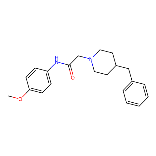 2-(4-benzylpiperidin-1-yl)-N-(4-methoxyphenyl)acetamide structure