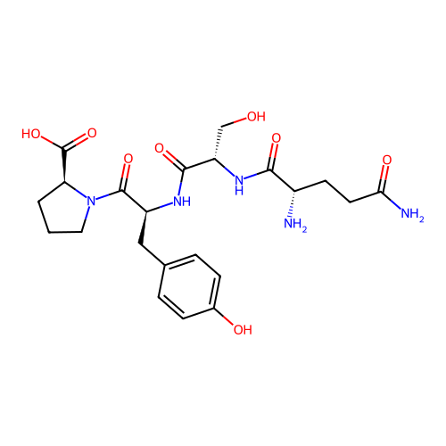 H-Gln-Ser-Tyr-Pro-OH structure