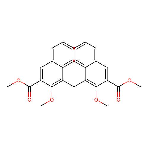 Dimethyl 4,4'-methylenebis(3-methoxy-2-naphthoate) structure