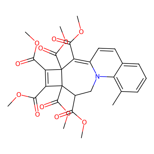 Cyclobut[4,5]azepino[1,2-a]quinoline-7,7a,8,9,9a,10-hexacarboxylic acid, 10,11-dihydro-1-methyl-, hexamethyl ester structure