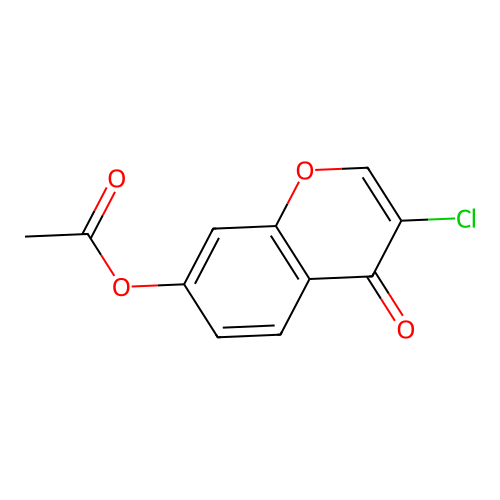 (3-Chloro-4-oxochromen-7-yl) acetate structure