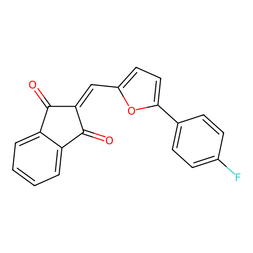 Indan-1,3-dione, 2-[5-(4-fluorophenyl)furan-2-ylmethylene]- structure