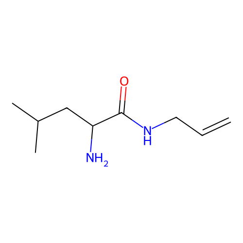 2-amino-4-methyl-N-prop-2-enylpentanamide structure