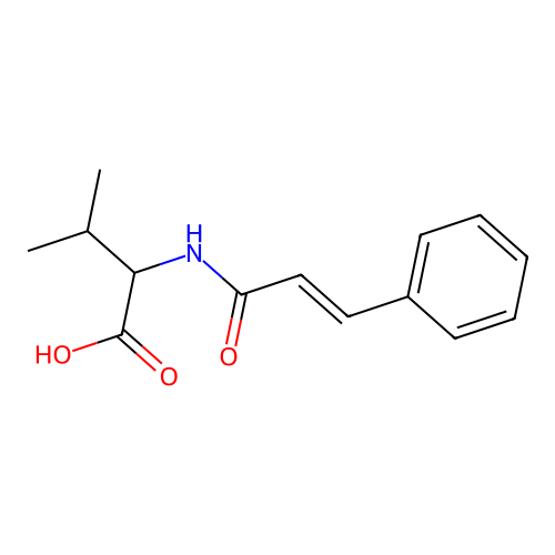 3-methyl-2-[[(E)-3-phenylprop-2-enoyl]amino]butanoic acid structure
