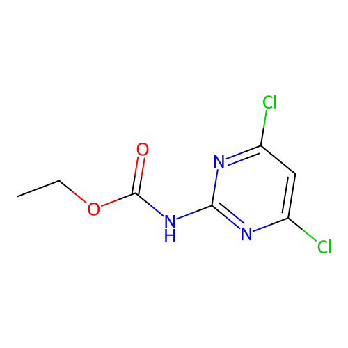 Ethyl 4,6-dichloro-2-pyrimidinylcarbamate structure