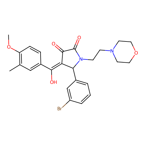 5-(3-Bromophenyl)-3-hydroxy-4-(4-methoxy-3-methylbenzoyl)-1-(2-morpholinoethyl)-1H-pyrrol-2(5H)-one structure