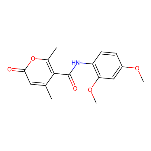 N-(2,4-dimethoxyphenyl)-4,6-dimethyl-2-oxo-2H-pyran-5-carboxamide structure
