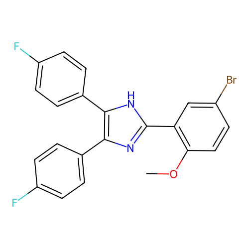 2-(5-bromo-2-methoxyphenyl)-4,5-bis(4-fluorophenyl)-1H-imidazole structure