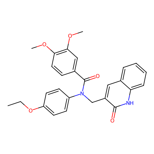 N-(4-ethoxyphenyl)-3,4-dimethoxy-N-[(2-oxo-1H-quinolin-3-yl)methyl]benzamide structure